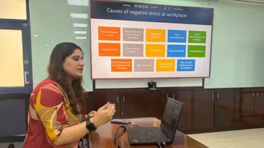 Stress management session at HUL office