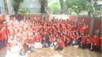 A group of HUL employees volunteering in schools to create awareness about the importance of handwashing with soap
