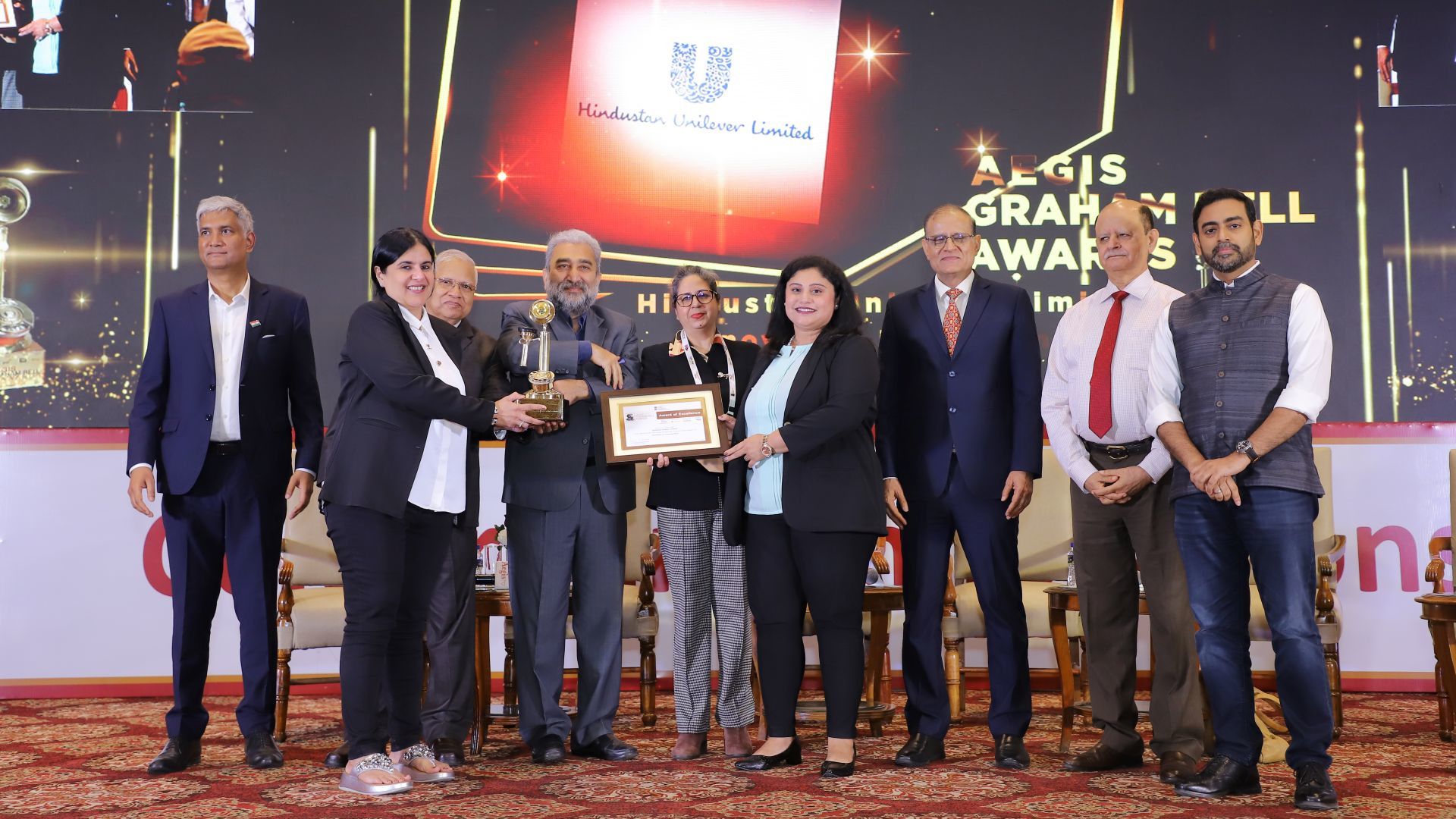 Aegis Graham Bell Award group picture.