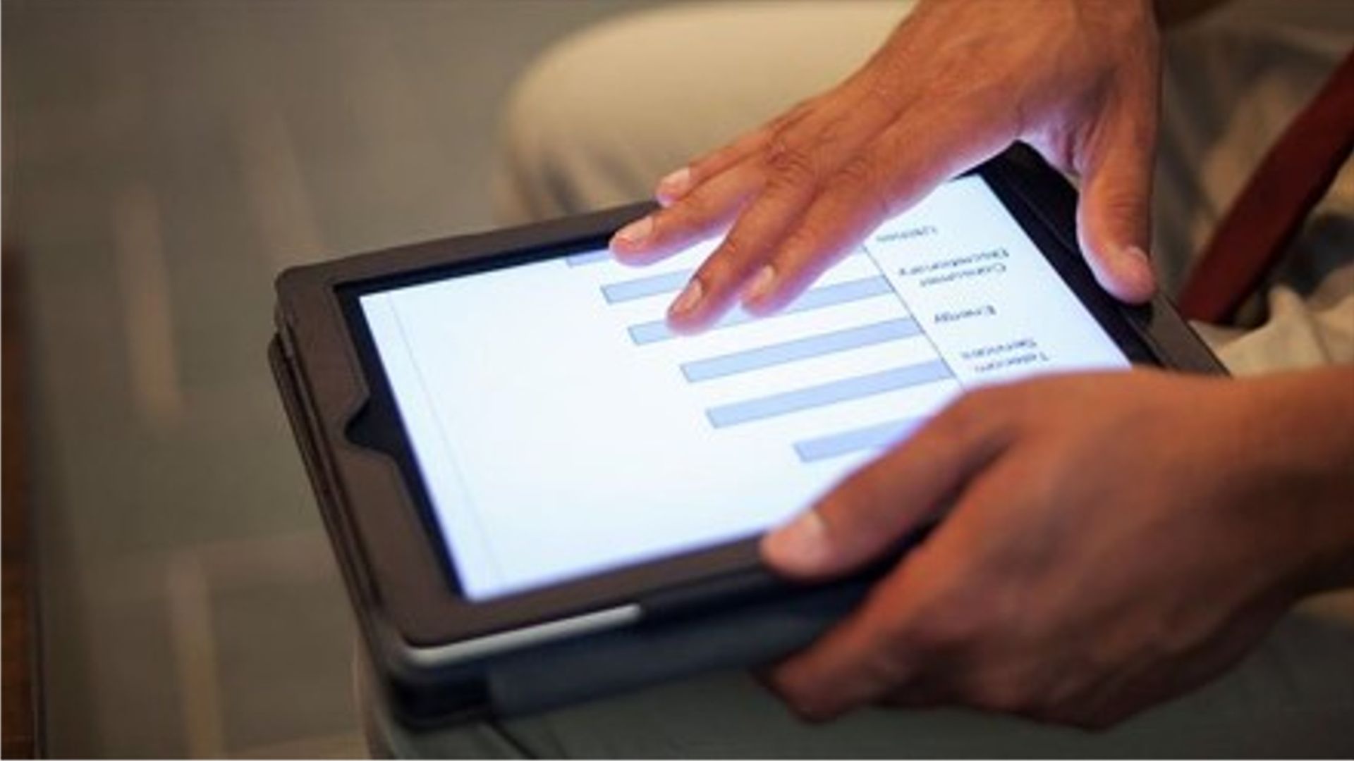 Financial planning tool on an iPad