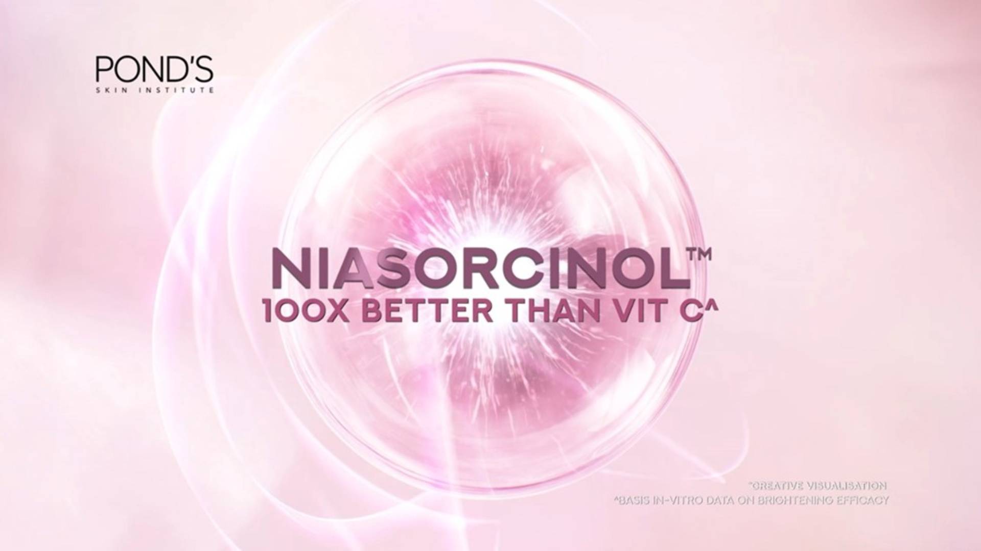 Pond's ad: Niasorcinol, 100x better than Vitamin C
