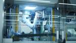 A robot at the Materials Innovation Factory washing hair.