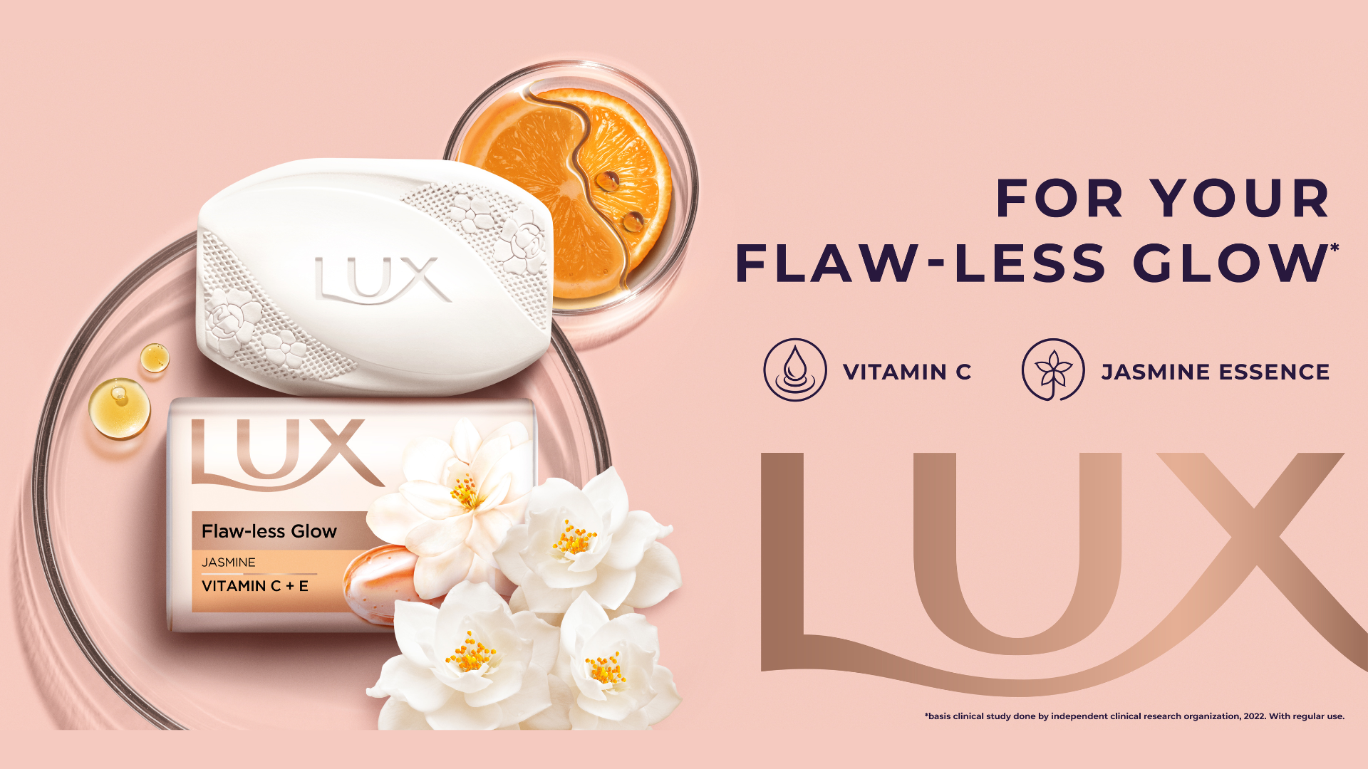 New Lux advertising with Vitamin C and Jasmine essence