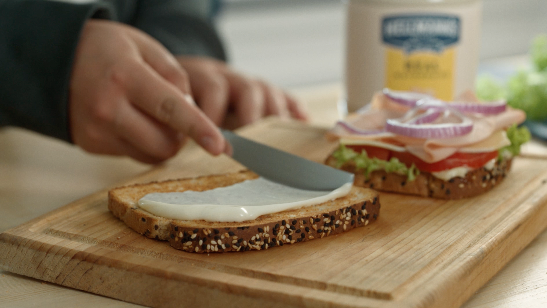 Hellmann's spread on toast