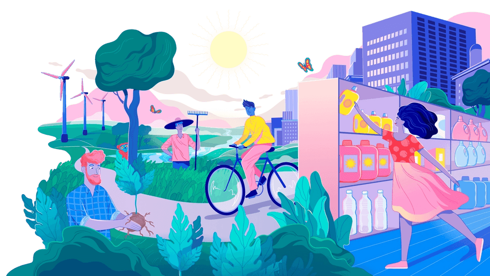 An illustration of sustainable scenarios