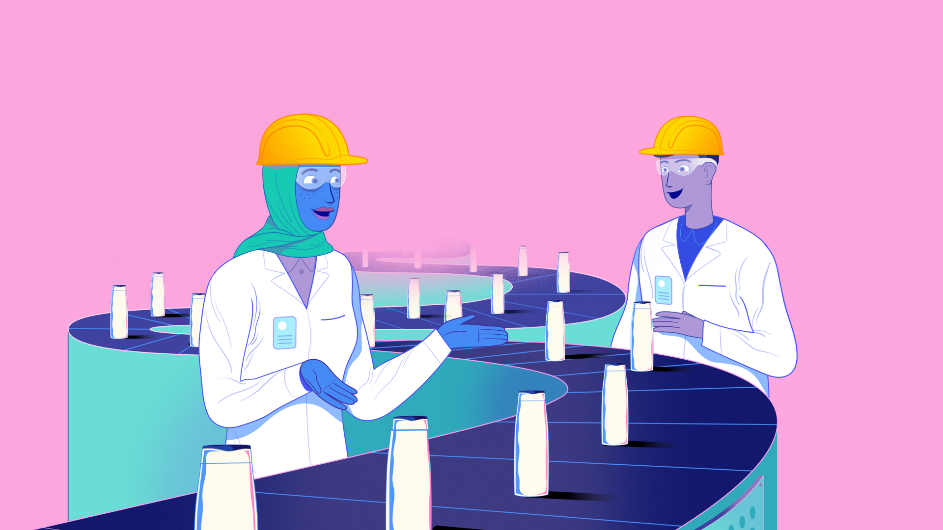 Two people showing respect at workplace