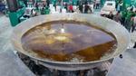 A large pan of halwa.