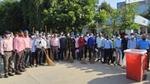 Swachaata Hi Sewa 2024 HUL activations from across India. Men and Women are cleaning up public spaces and participating in events focusing on cleanliness and beautification of public places.