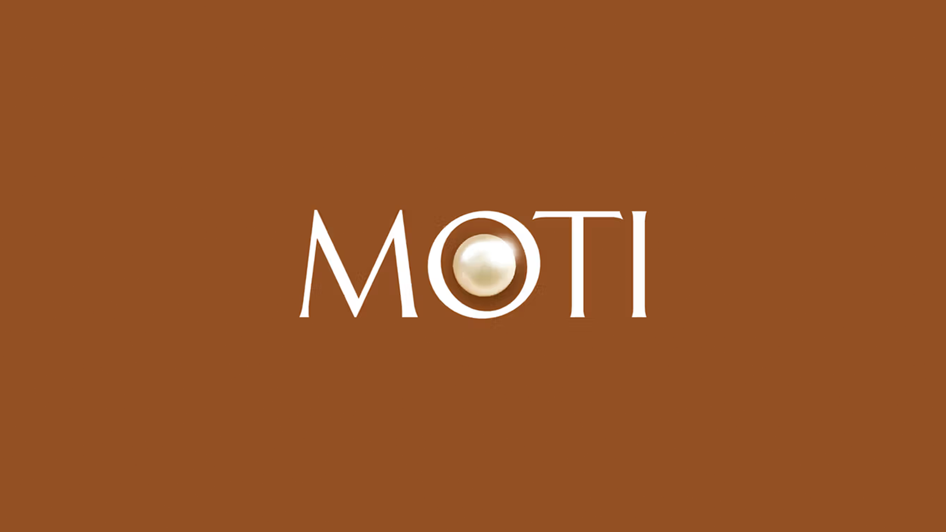 Moti logo with brown background