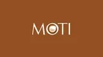 Moti logo with brown background