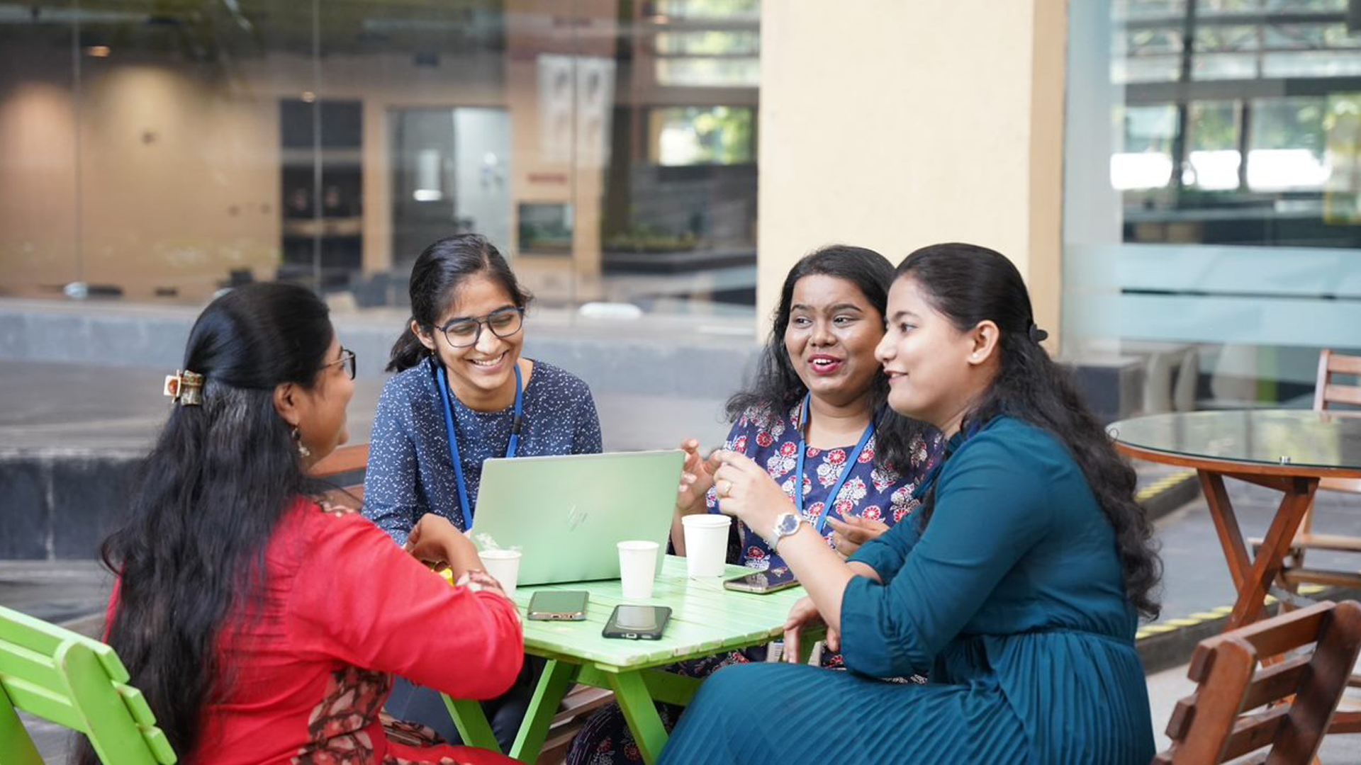 A group of HUL employees working together 