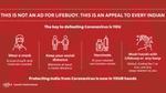 A message on COVID safety precautions issued by Lifebuoy in public interest