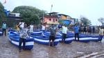 Boat and fishing net distributed from reclyed plastic