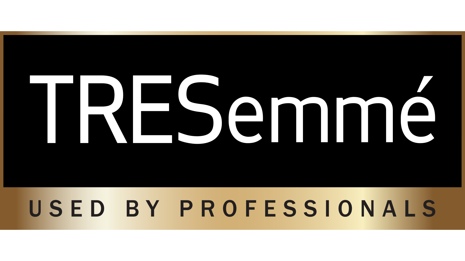TRESemmé logo with black background