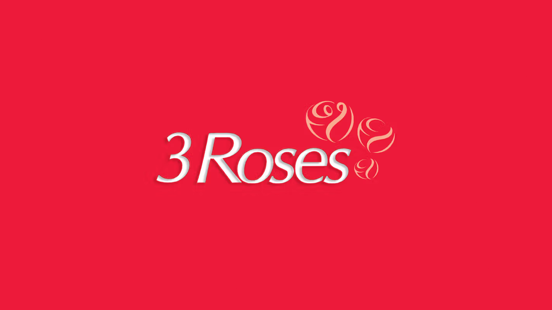 3 Roses logo with red background