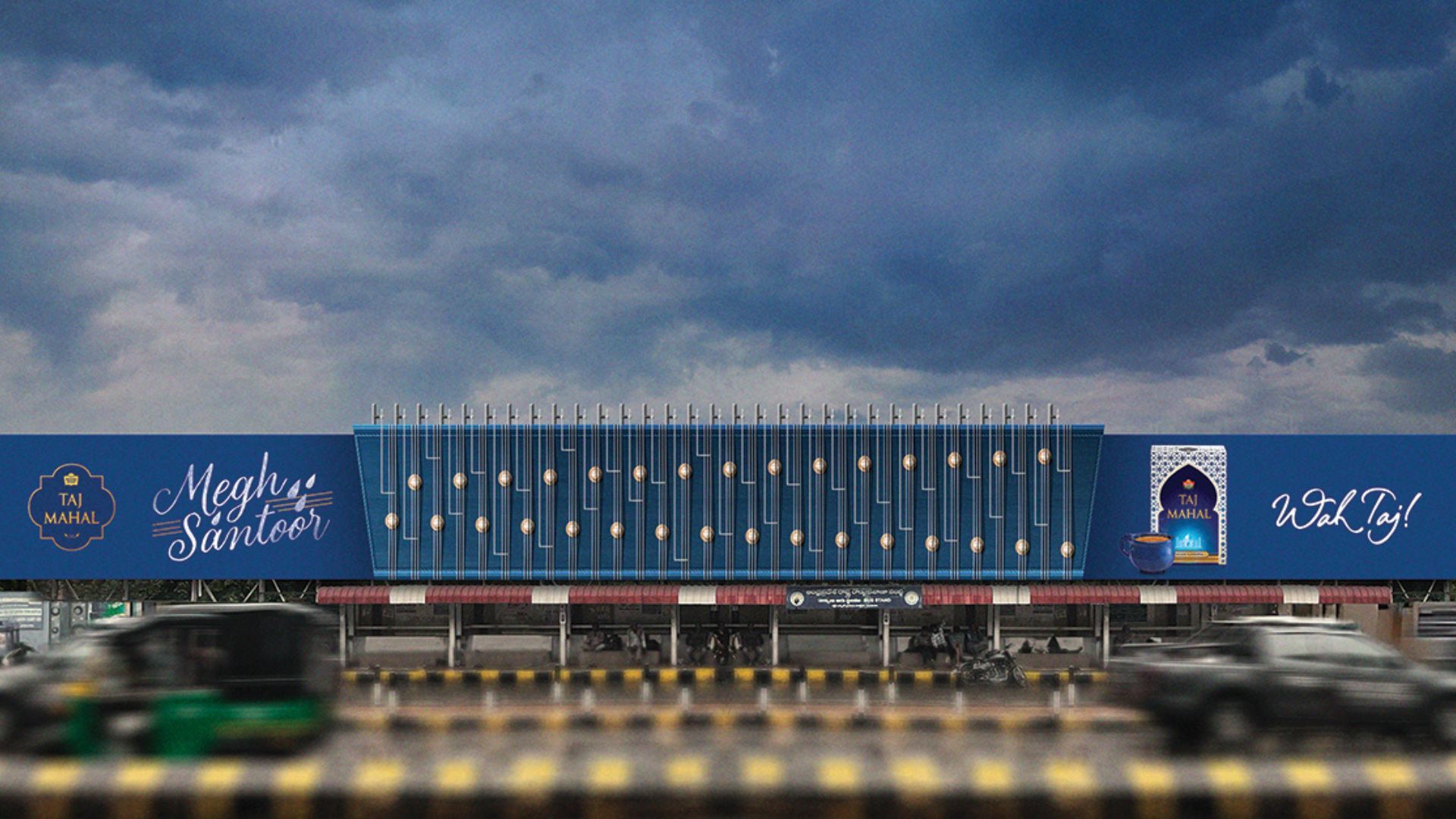 An image of Taj Mahal 'Megh Santoor' billboard 