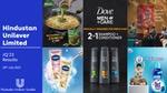 An image of HUL brand ads along with the HUL logo