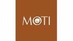 Moti logo with brown background