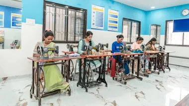 A group of women learning stitching at HUL’s Prabhat Livelihood centre