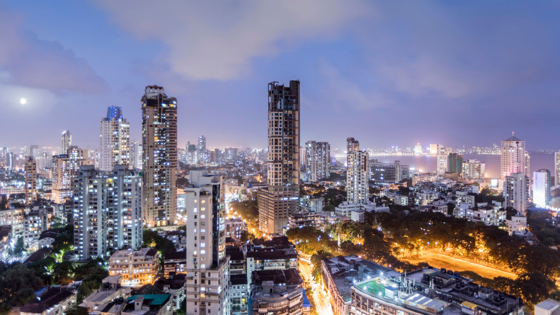 Mumbai Skyline in India.