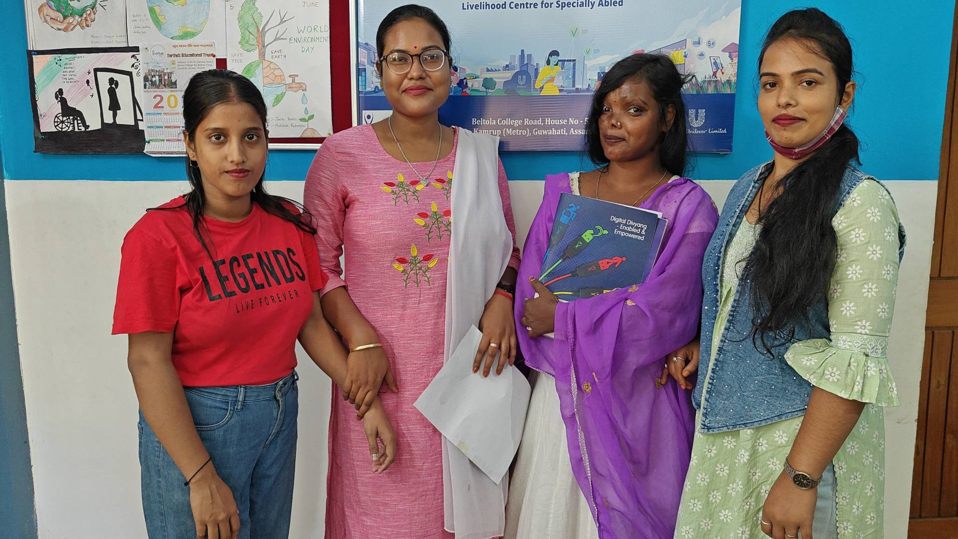 A group of students at HUL's SAFAL academy for skill building and training