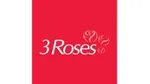 3 Roses logo with red background