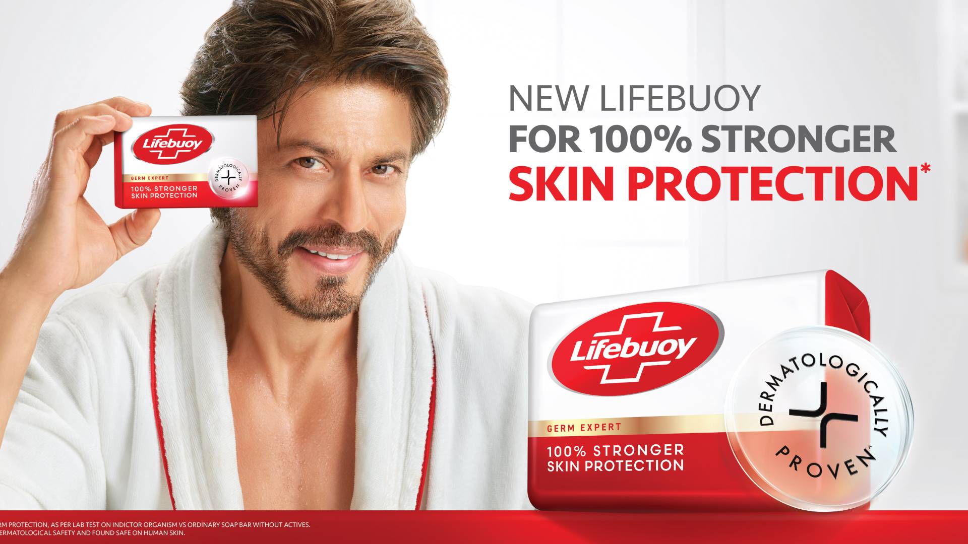 A brand KV of Lifebuoy with Shah Rukh Khan as the brand ambassador. 