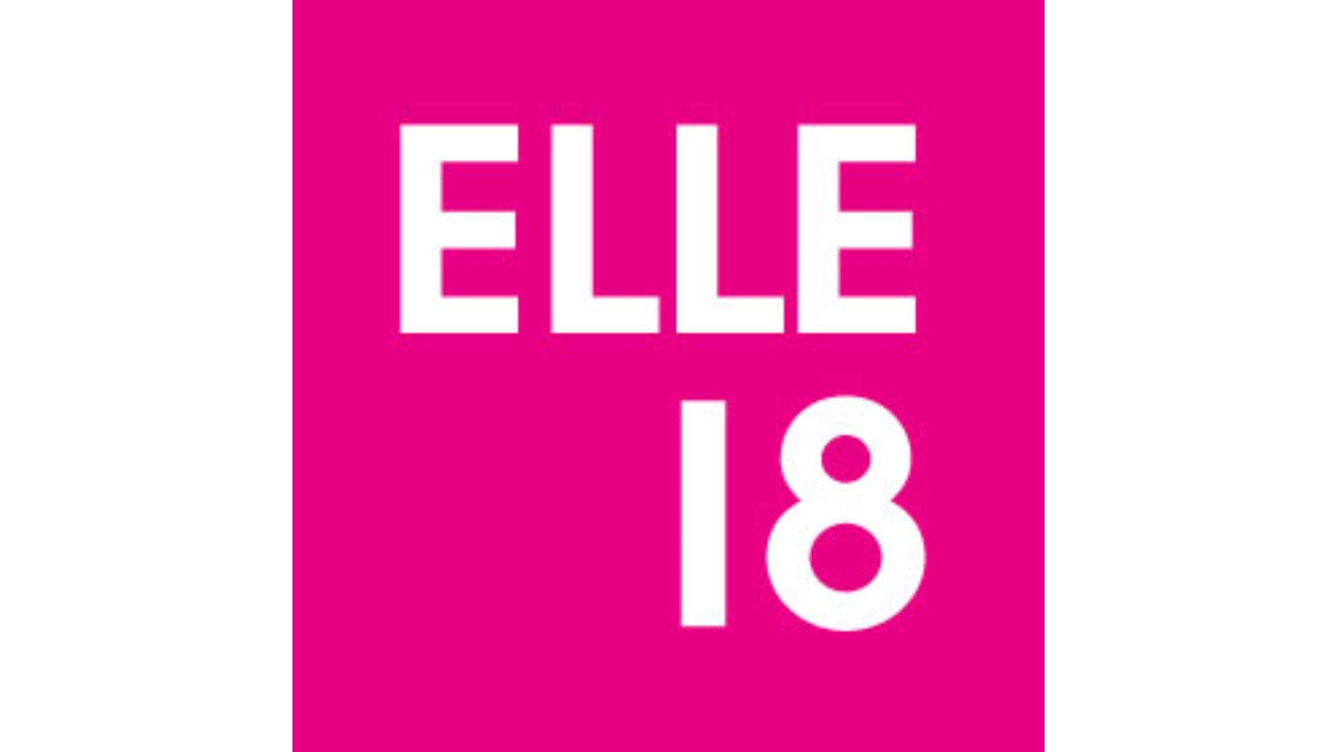 Elle 18 logo with pink background