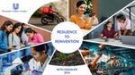 Collage of people, technology, research, agriculture, and manufacturing around the title “Resilience to Reinvention”.