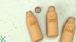 A prototype for the first-ever paper-based laundry detergent bottle, which we helped develop in partnership with Pulpex.